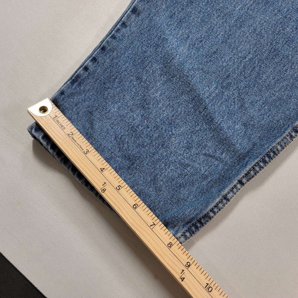 Levis 505 Jeans Mens 36x29 Blue Light Wash American Denim Straight Work - Picture 7 of 12